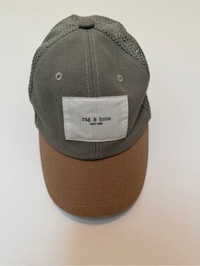rag & bone Two-Tone Mesh Cap - Olive & Tan